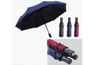 주문을 받아서 만들어진 로고 촉진 작은 자동적인 우산 3 접히는 강한 방풍