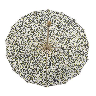 금빛 알루미늄 프레임 3 부문 설명서는 16개 갈비 폴드형 우산을 폅니다