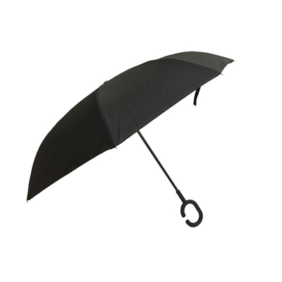 핸즈프리 Ｃ 핸들 반대 인버트된 우산 접힌 이중 레이어 방풍