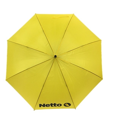 프린팅과 노란 섬유 유리 프레임 우산 자동 50 인치