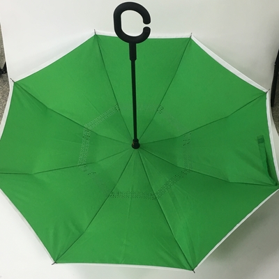 AZO 프리 더블 레이어 190T 폴리에스터 리버스 클로즈 우산