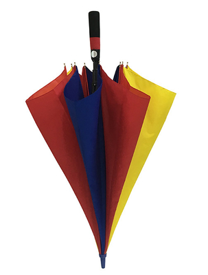 섬유유리 늑골이 있는 130cm 190T 명주 무지개 색깔 우산